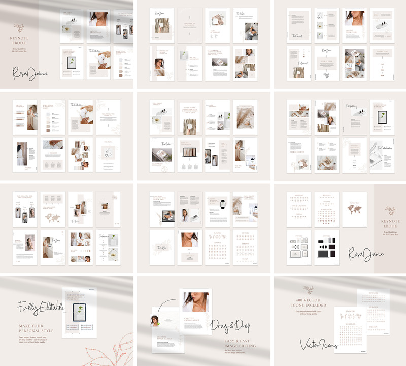 eBook Brand Guidelines – Rosa Jane - Keynote template - Features Image 1