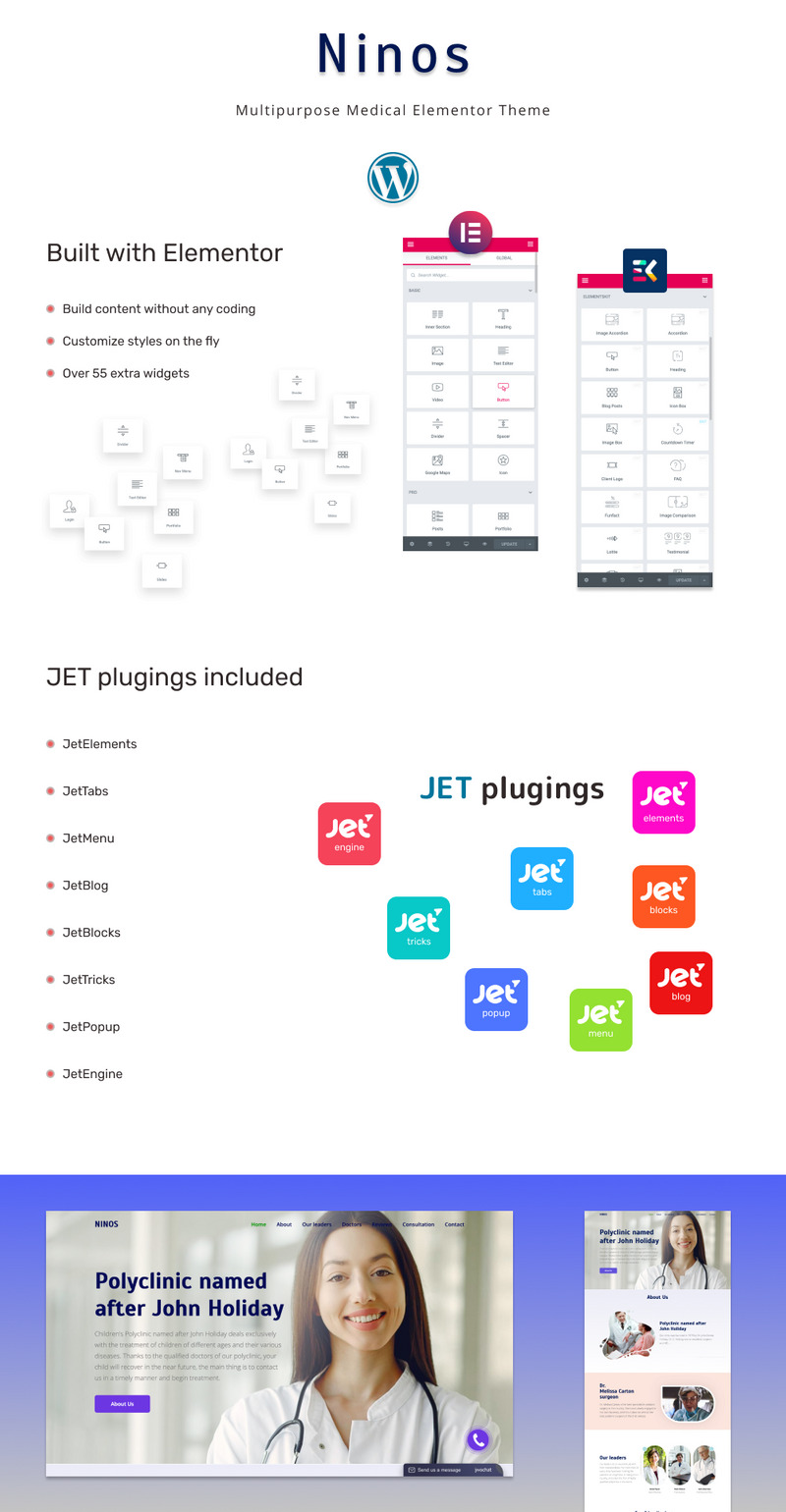 Ninos - Multipurpose Medical Elementor WordPress Theme - Features Image 1