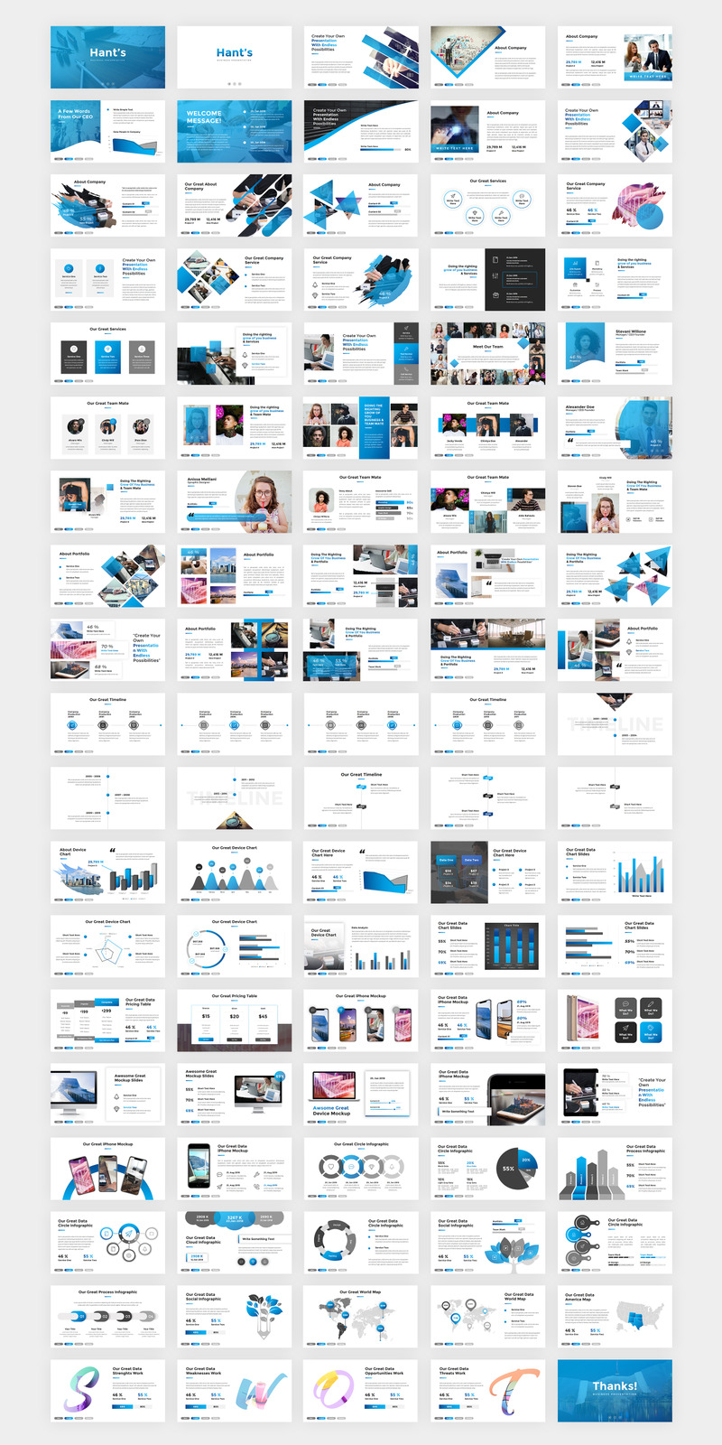 Hant's Business PowerPoint template - Features Image 1
