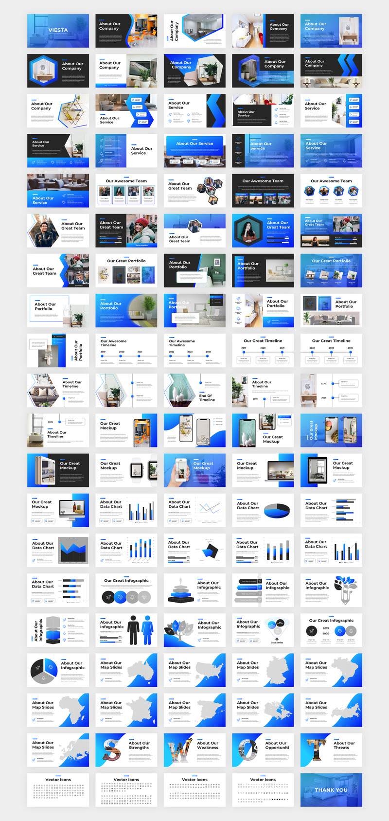 Viesta Creative PowerPoint template - Features Image 1