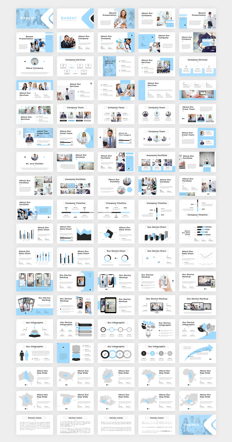 Barent - PowerPoint-mall för företag - Features Image 1