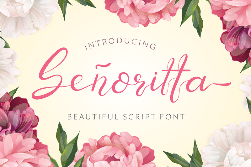 Senoritta - прекрасный курсивный шрифт - Features Image 1