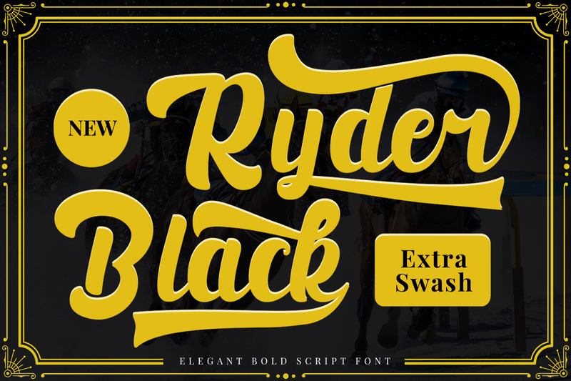 Black Ryder - Bold Cursive Font - Features Image 1