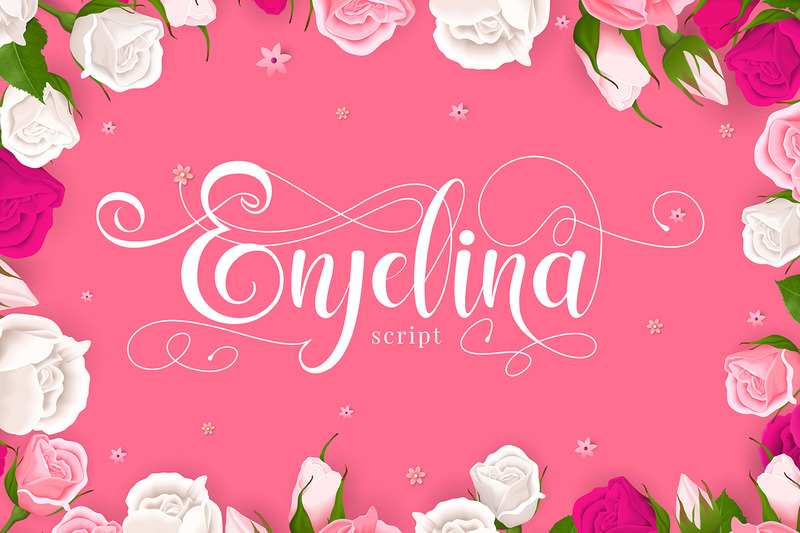 Enjelina - Modern kursiv typsnitt - Features Image 1