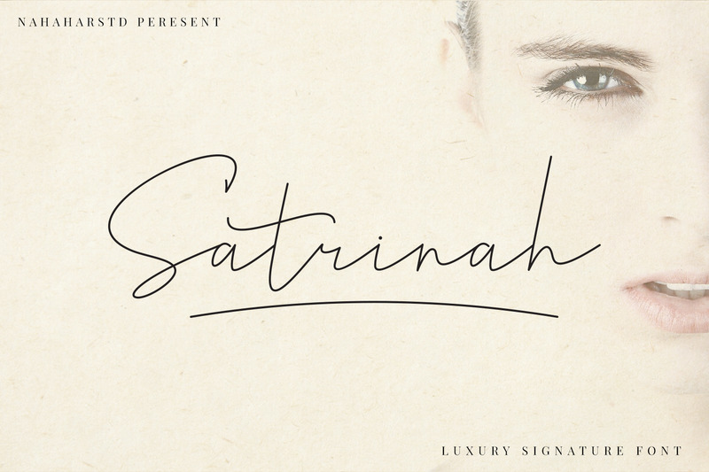 Satrinah - Signatur typsnitt - Features Image 1