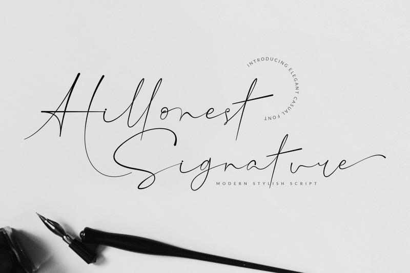 Фирменный шрифт Hillonest - Features Image 1