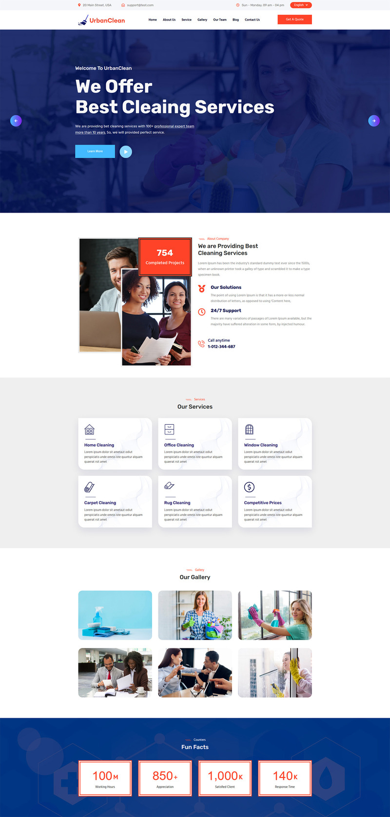 Bootstrap Urbanclean Landing Page-mall #125686 - Funktionsbild 1