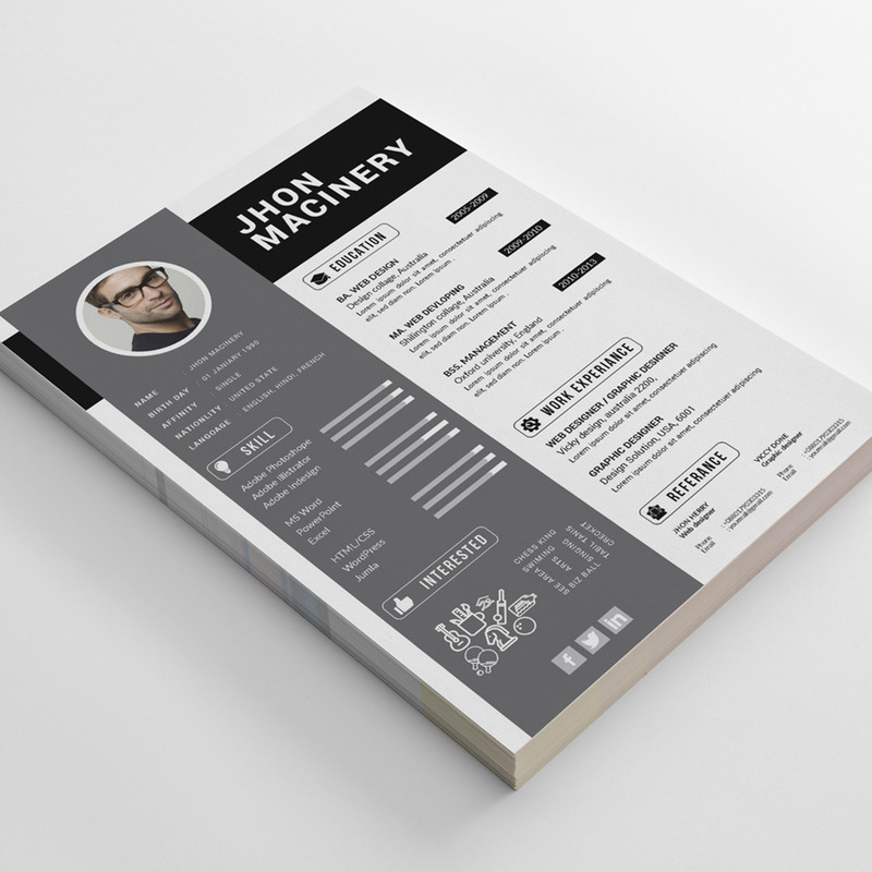 Jhon Master Resume Template - Features Image 1