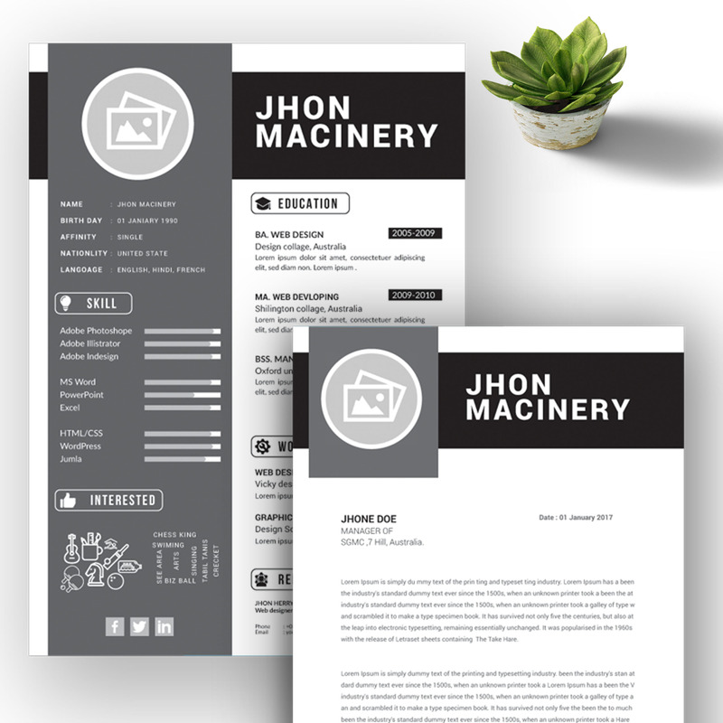 Jhon Master Resume Template - Features Image 3