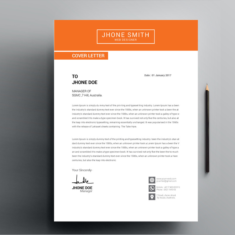 Bright Header Web Designer Resume Template - Features Image 4