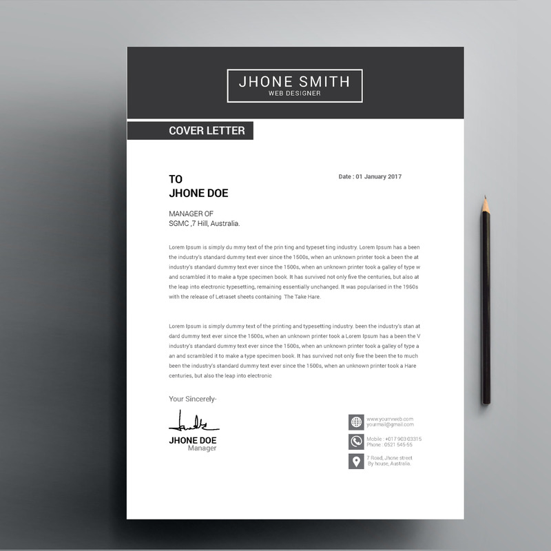 Bright Header Web Designer Resume Template - Features Image 6
