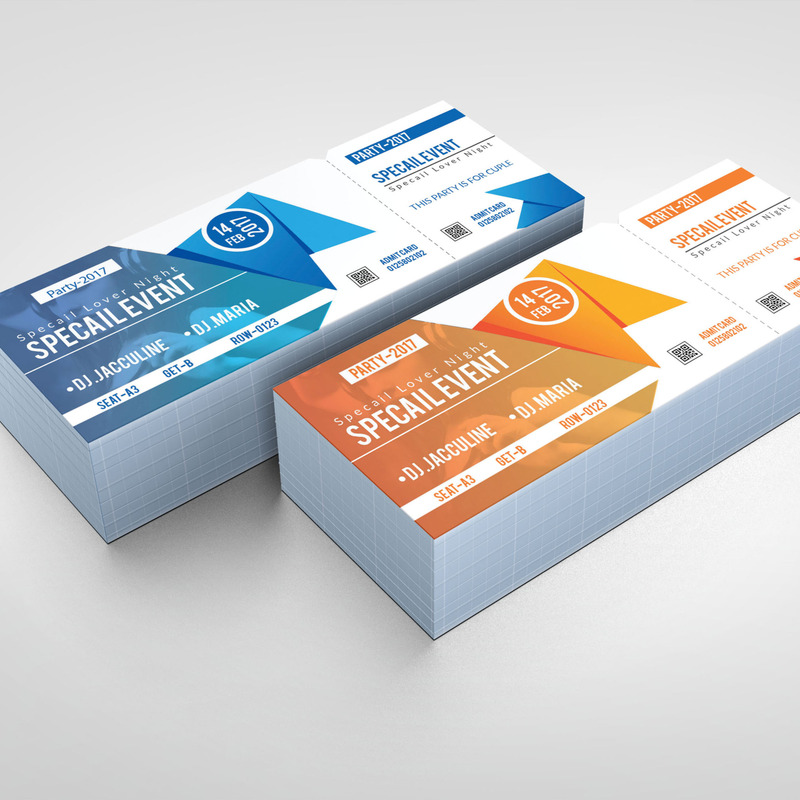Couple Event Ticket Corporate Identity Template - Features Image 1
