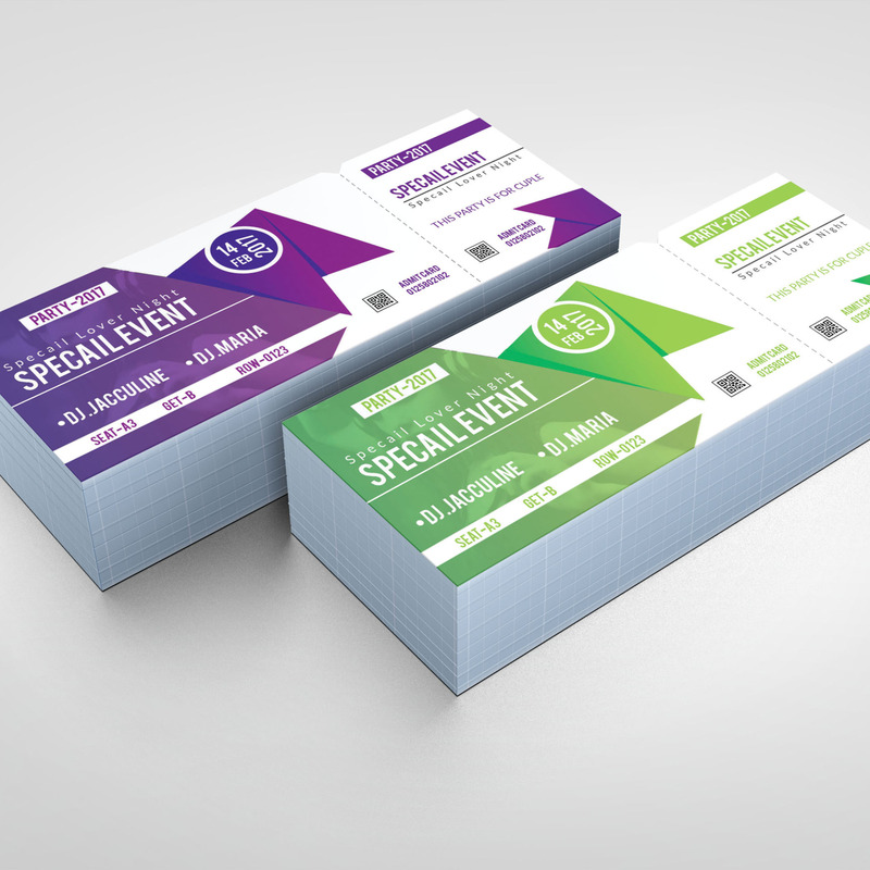 Couple Event Ticket Corporate Identity Template - Features Image 2