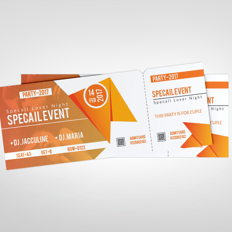 Couple Event Ticket Corporate Identity Template - Features Image 3