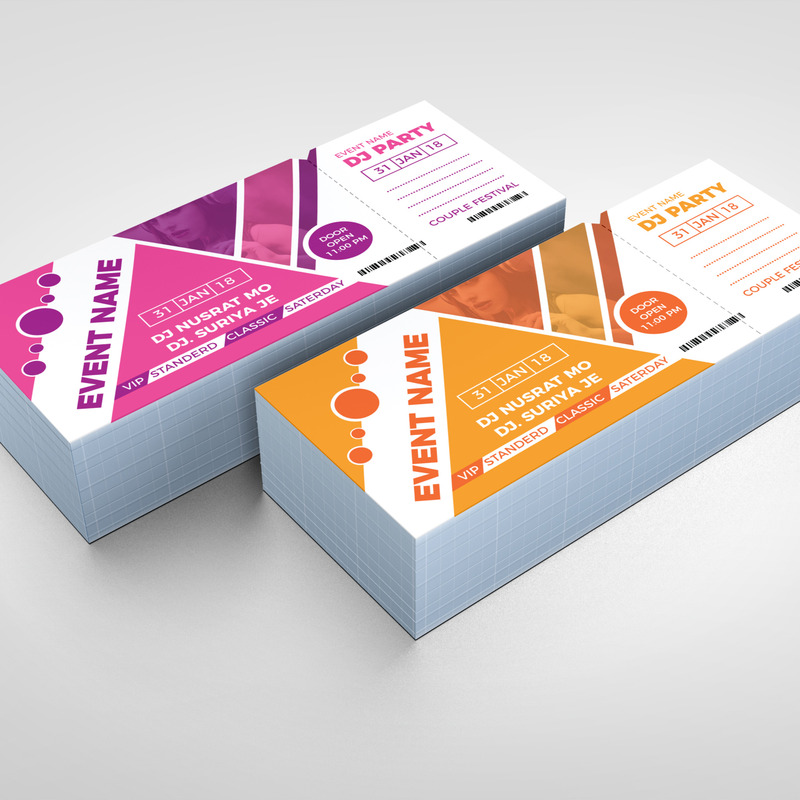 Night Party Event Ticket Corporate Identity Template - Features Image 1