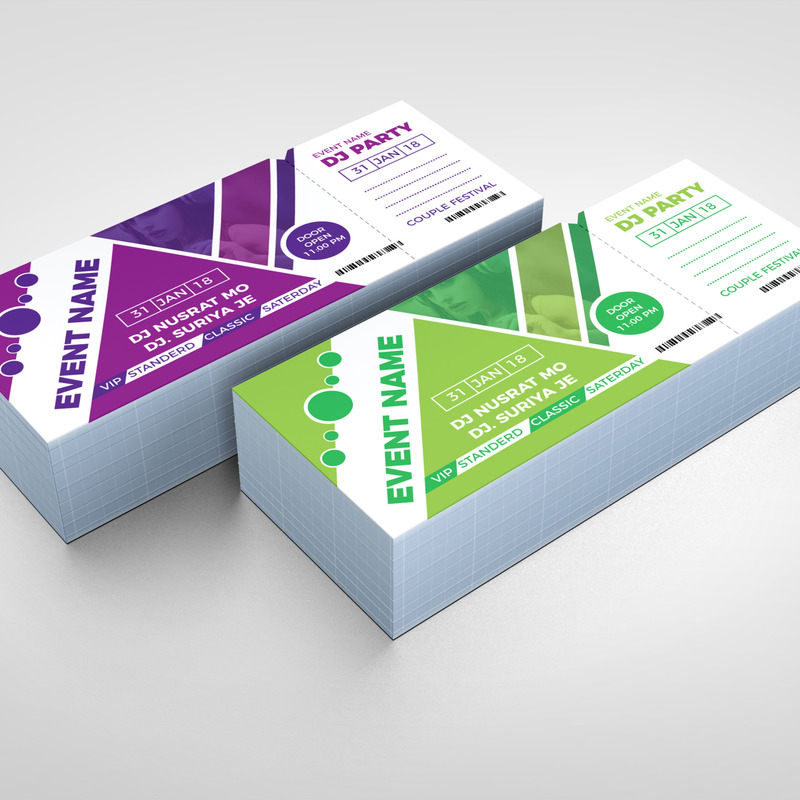 Night Party Event Ticket Corporate Identity Template - Features Image 2