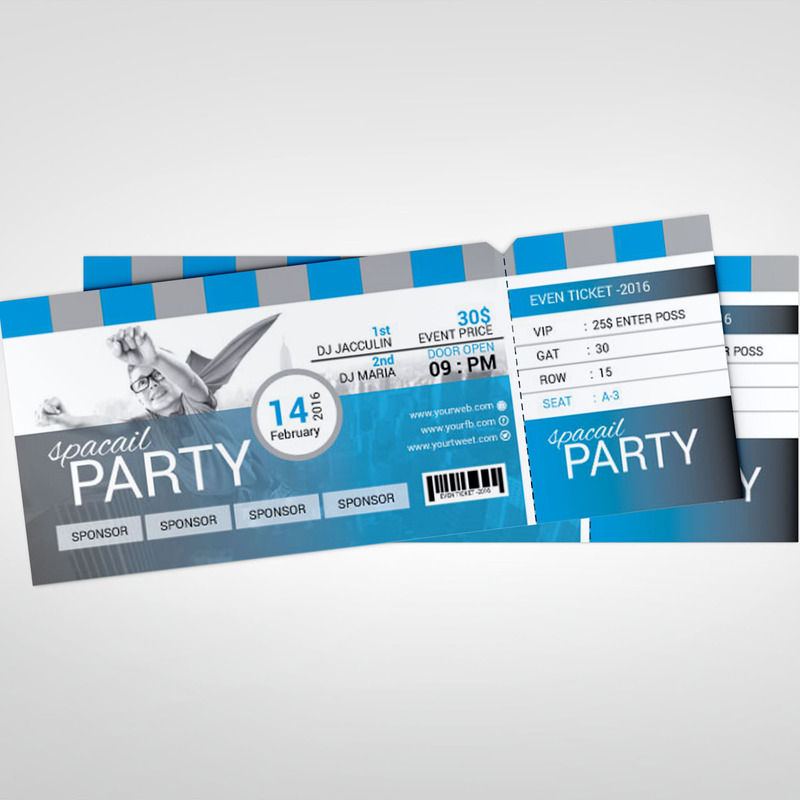 Special Party Event Ticket Corporate Identity Template - Features Image 3