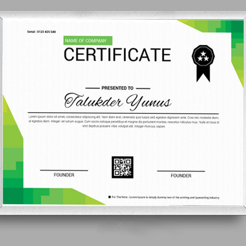 Modello di certificato della pagina di identità - Caratteristiche Immagine 2