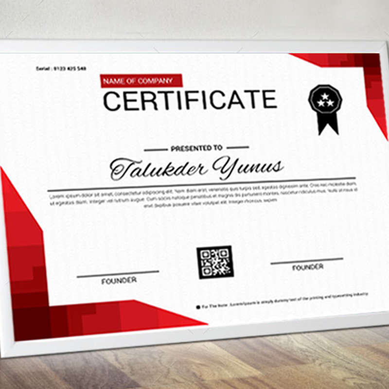 Modello di certificato della pagina di identità - Caratteristiche Immagine 3