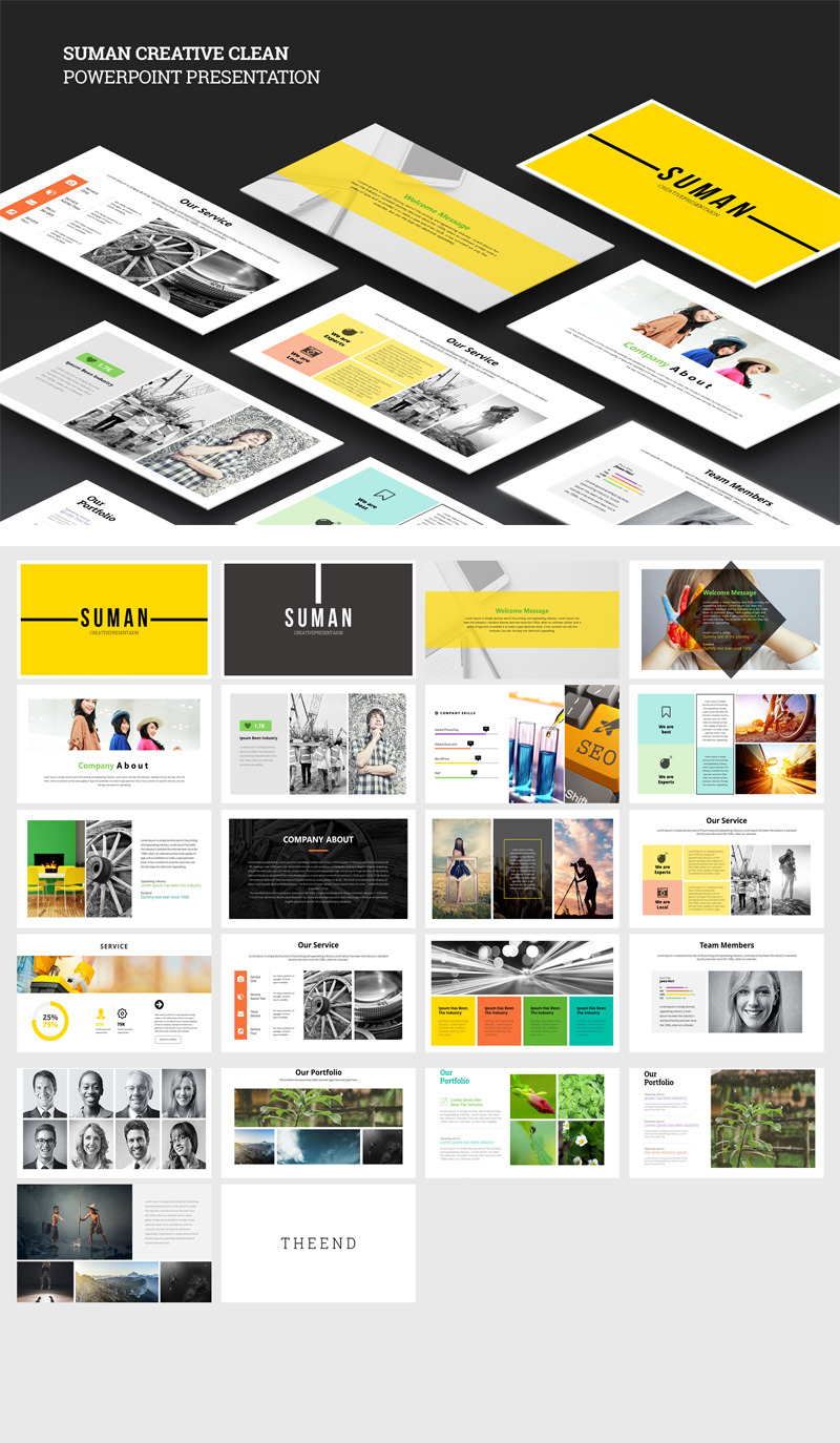 Šablona PowerPoint Suman Creative Clean Presentation - Features Image 1