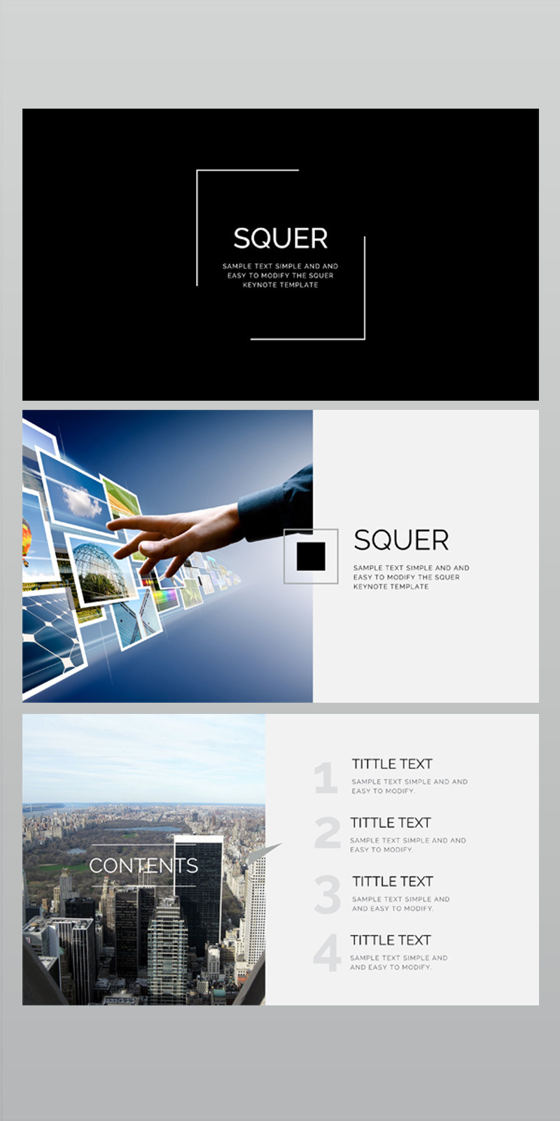 Modello PowerPoint di presentazione quadrata - Caratteristiche Immagine 1