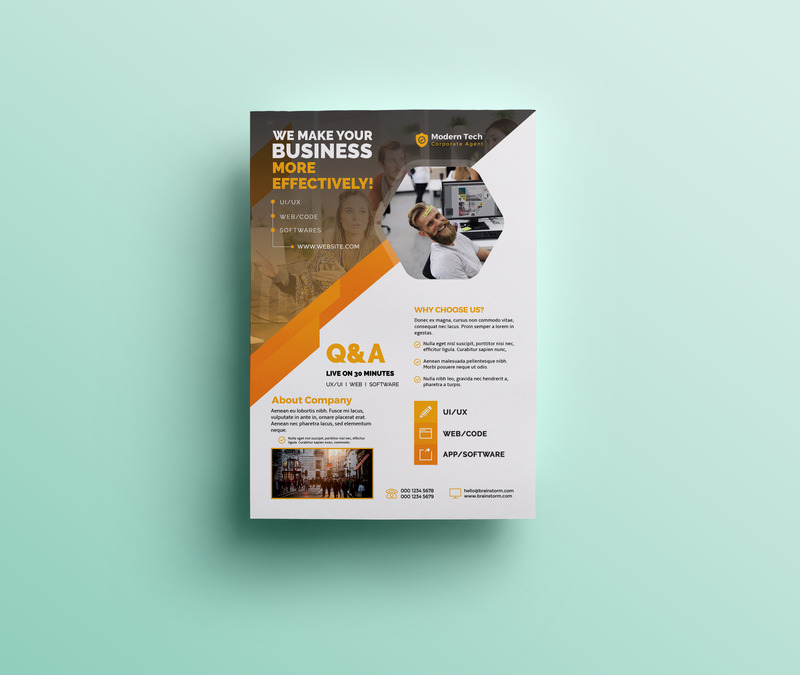 Folleto comercial de 4 colores: plantilla de identidad corporativa - Features Image 3