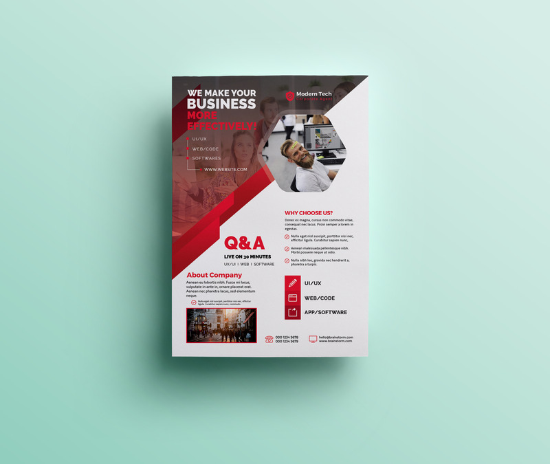 Folleto comercial de 4 colores: plantilla de identidad corporativa - Features Image 4