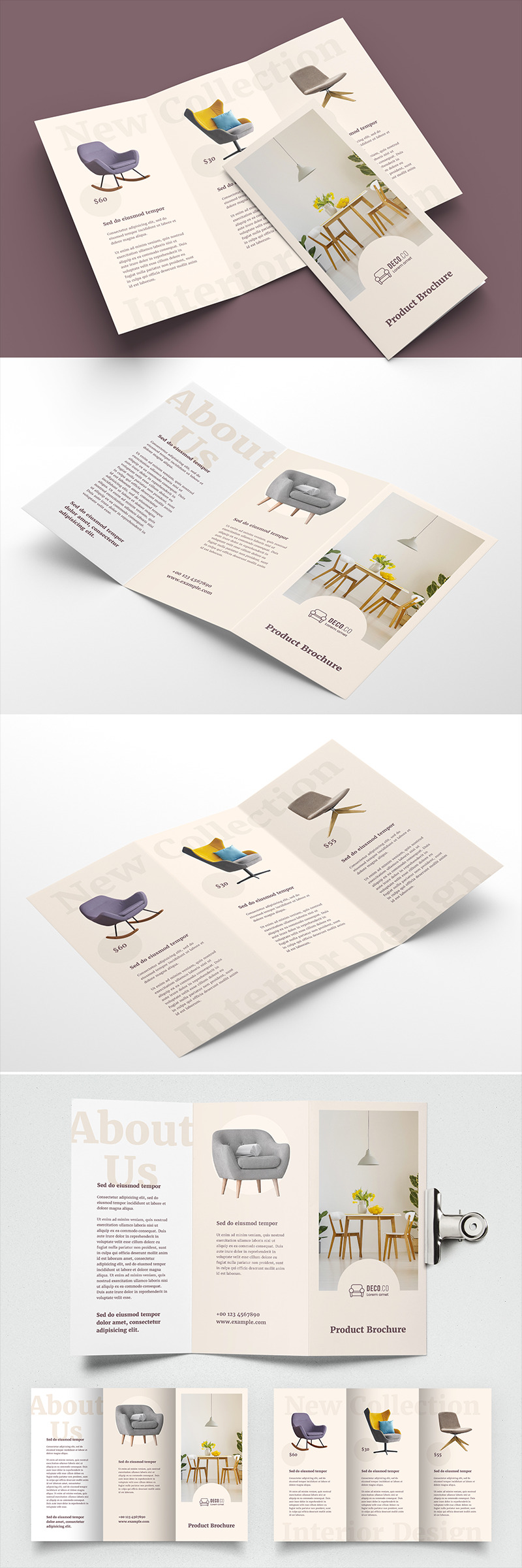Unternehmensidentität Vorlage namens Product Trifold Brochure Creative #123072 - Bildeigenschaften 1