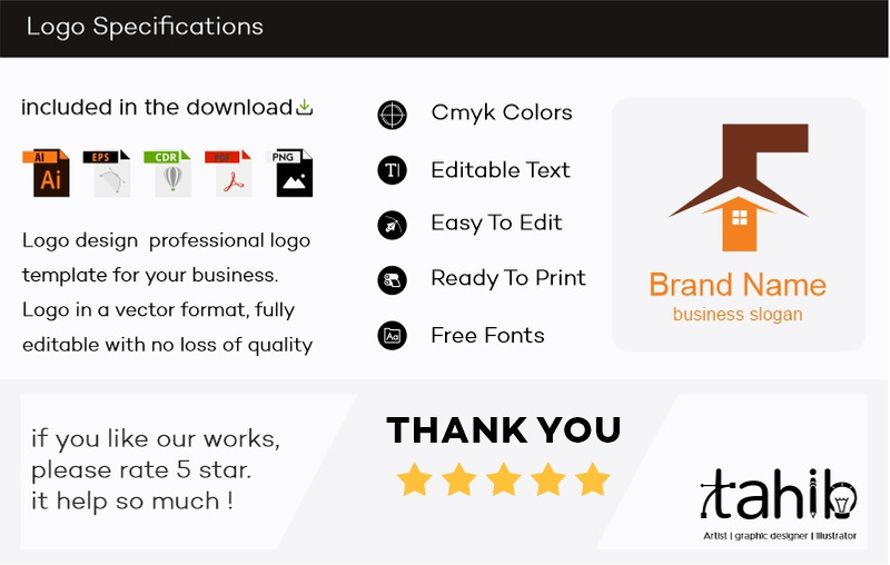Letter F Realesate Design Logo Template - Features Image 1