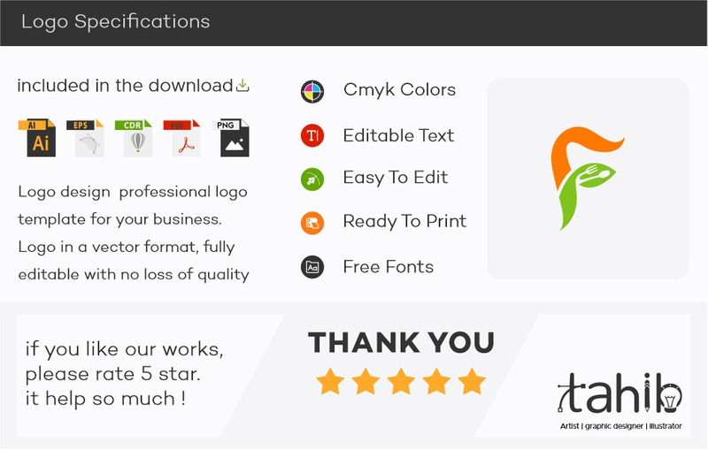 Letter F Food Logo Template - Features Image 1