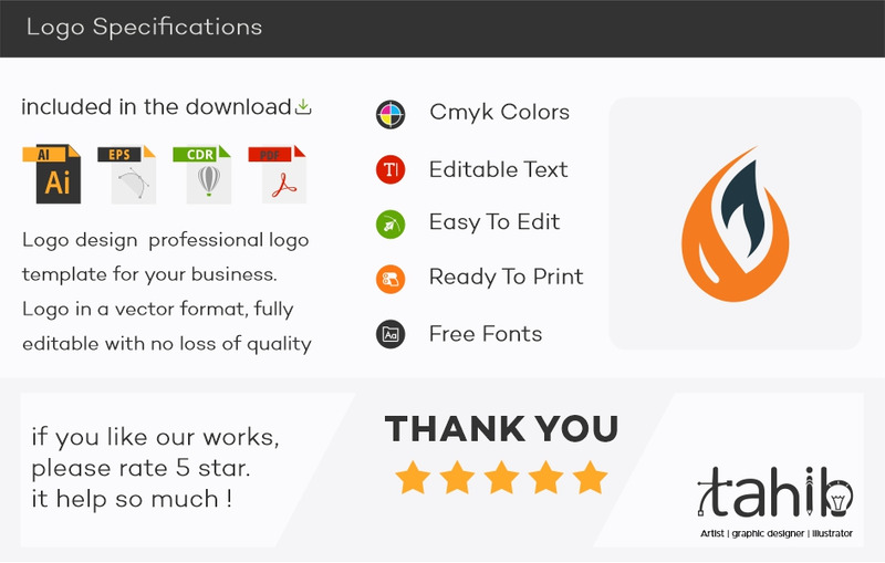 Brand flamma logotyp mall - Features Image 1