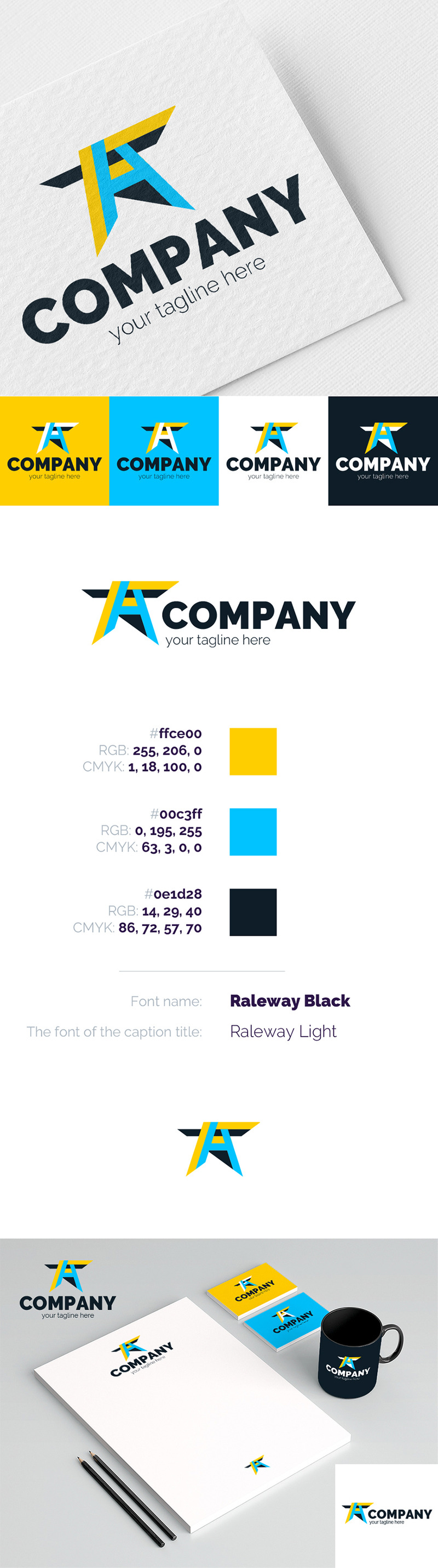 A + F + star Logo Template - Features Image 1