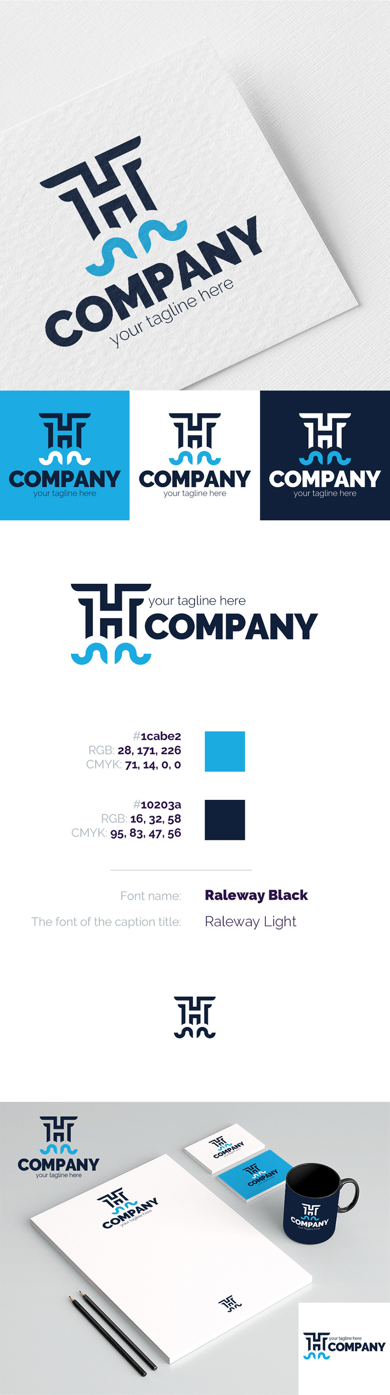 letter H above the clouds Logo Template - Features Image 1