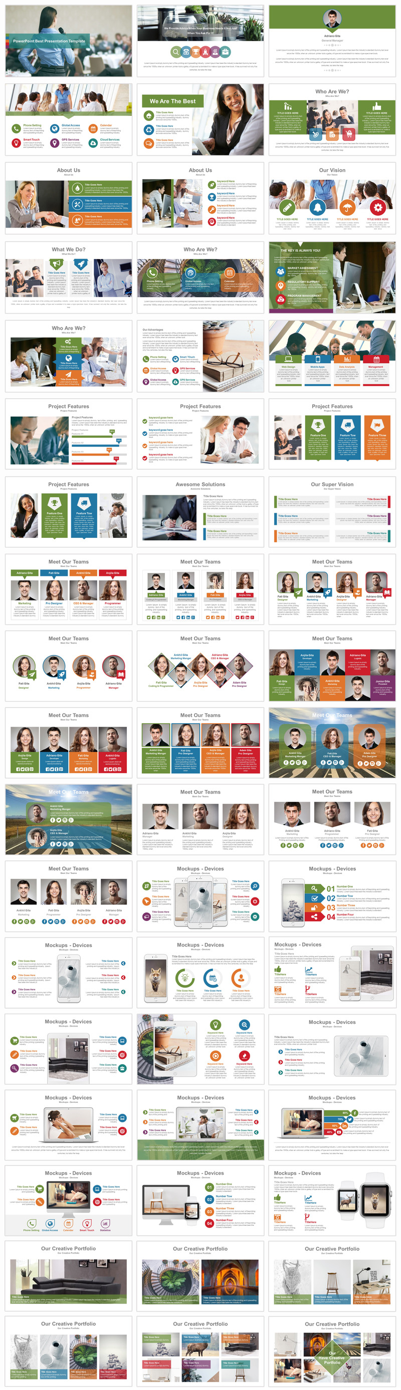 Verzus - Creative & Minimal Presentation Premium PowerPoint Template №89844 - Eigenschappen Afbeelding 1