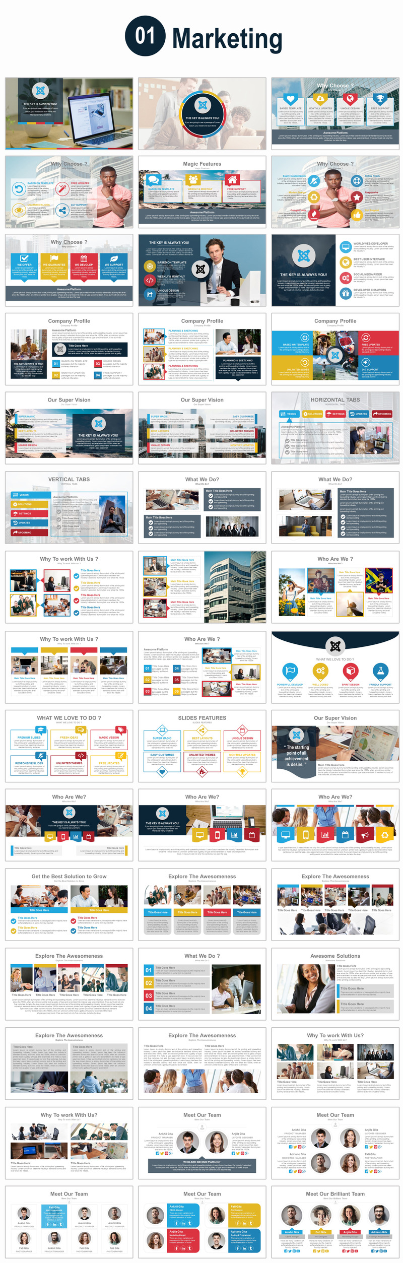 Ceative - 2 in 1 Business Bundle PowerPoint Template - Features Image 1