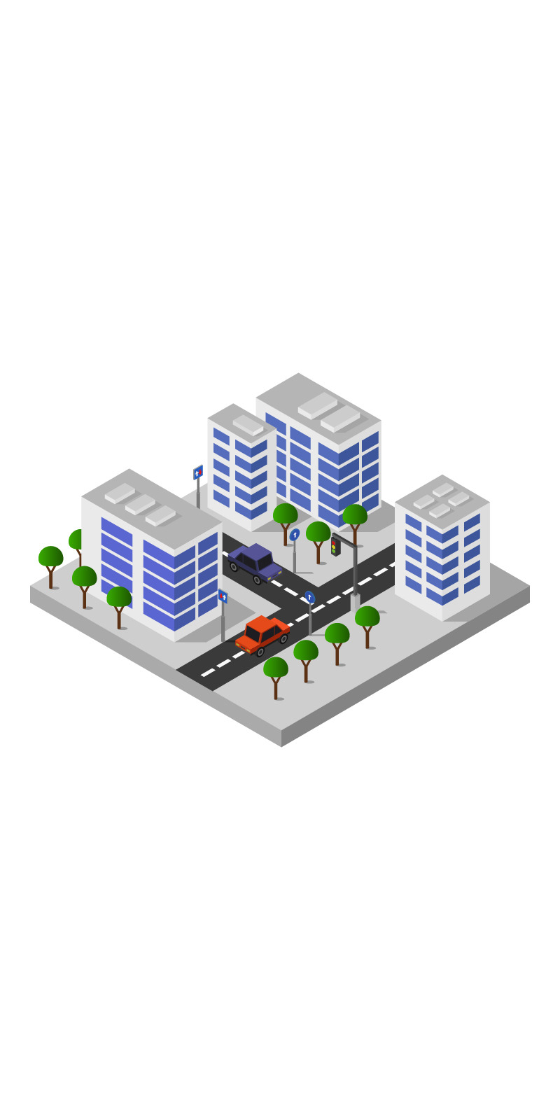 isometric city - Vector Image - Features Image 1