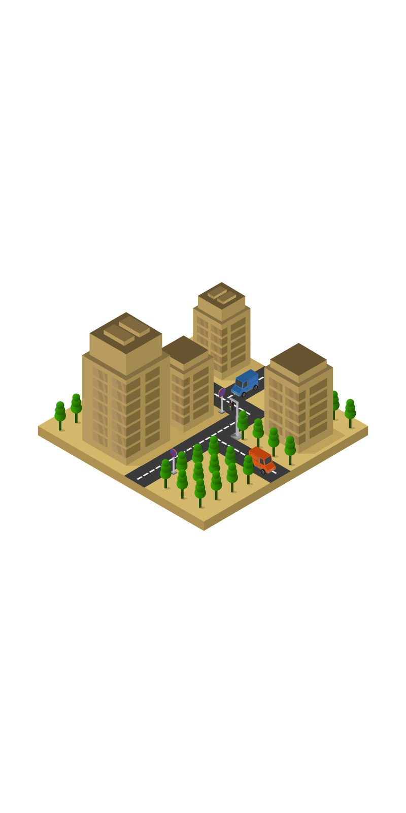 Isometric Skyscraper - Vector Image - Features Image 1