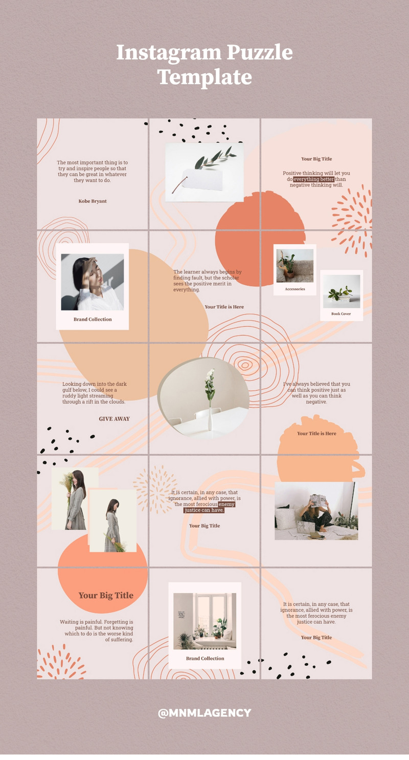 Instagram Puzzle Bundle Social Media Template - Features Image 2