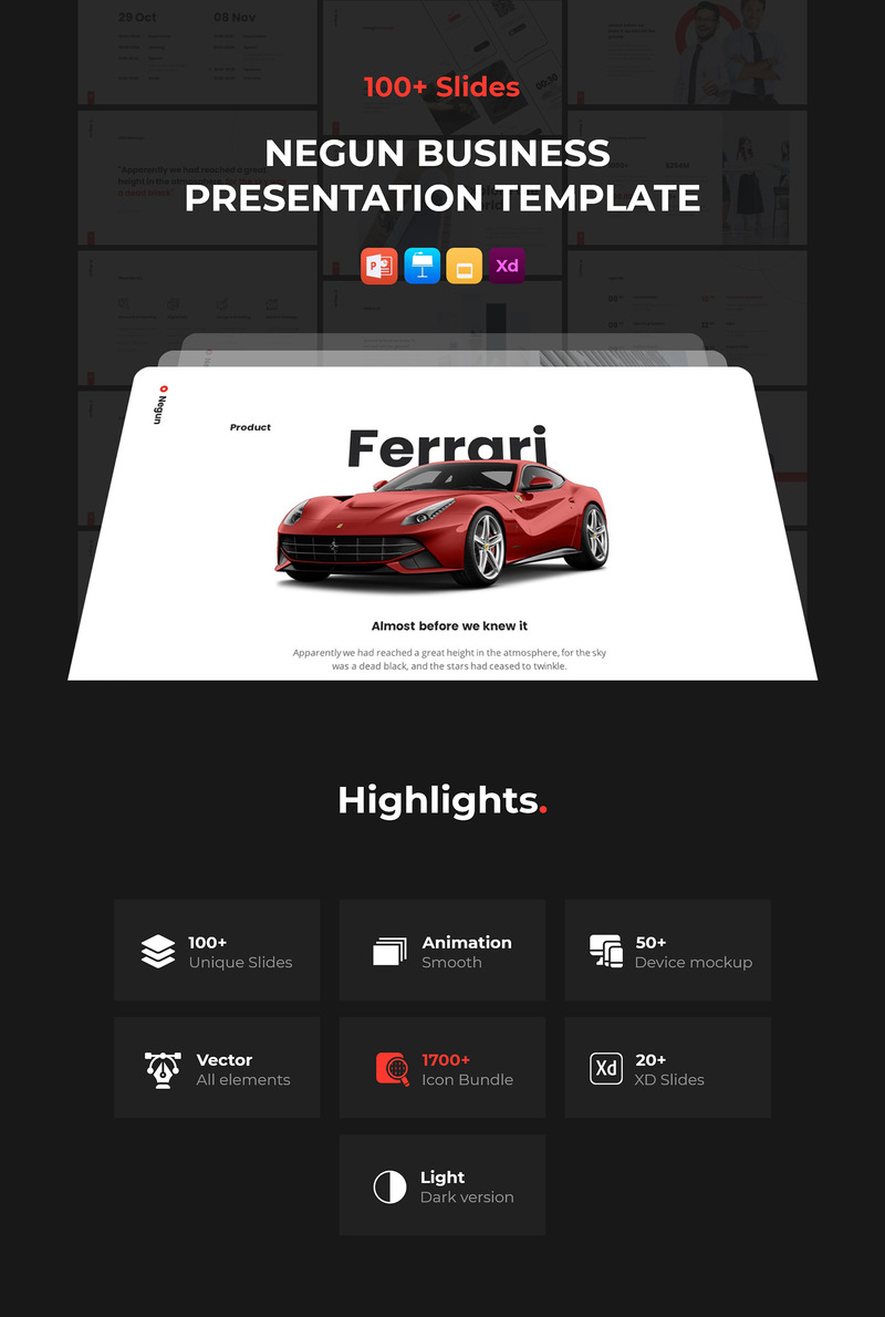 Negun - Smooth Animation Template PowerPoint Template - Features Image 1