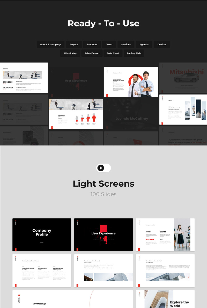 Negun - 平滑动画 PowerPoint 模板 - Features Image 2