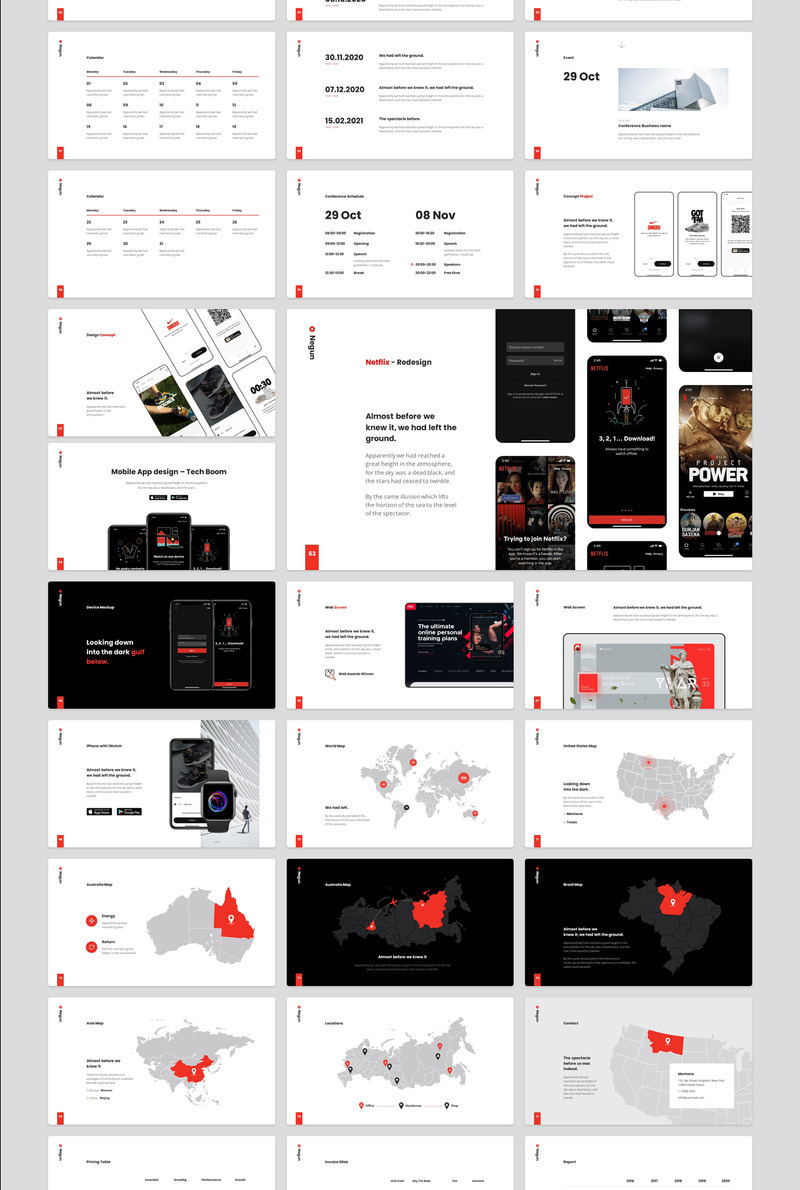 Negun - 平滑动画 PowerPoint 模板 - Features Image 5