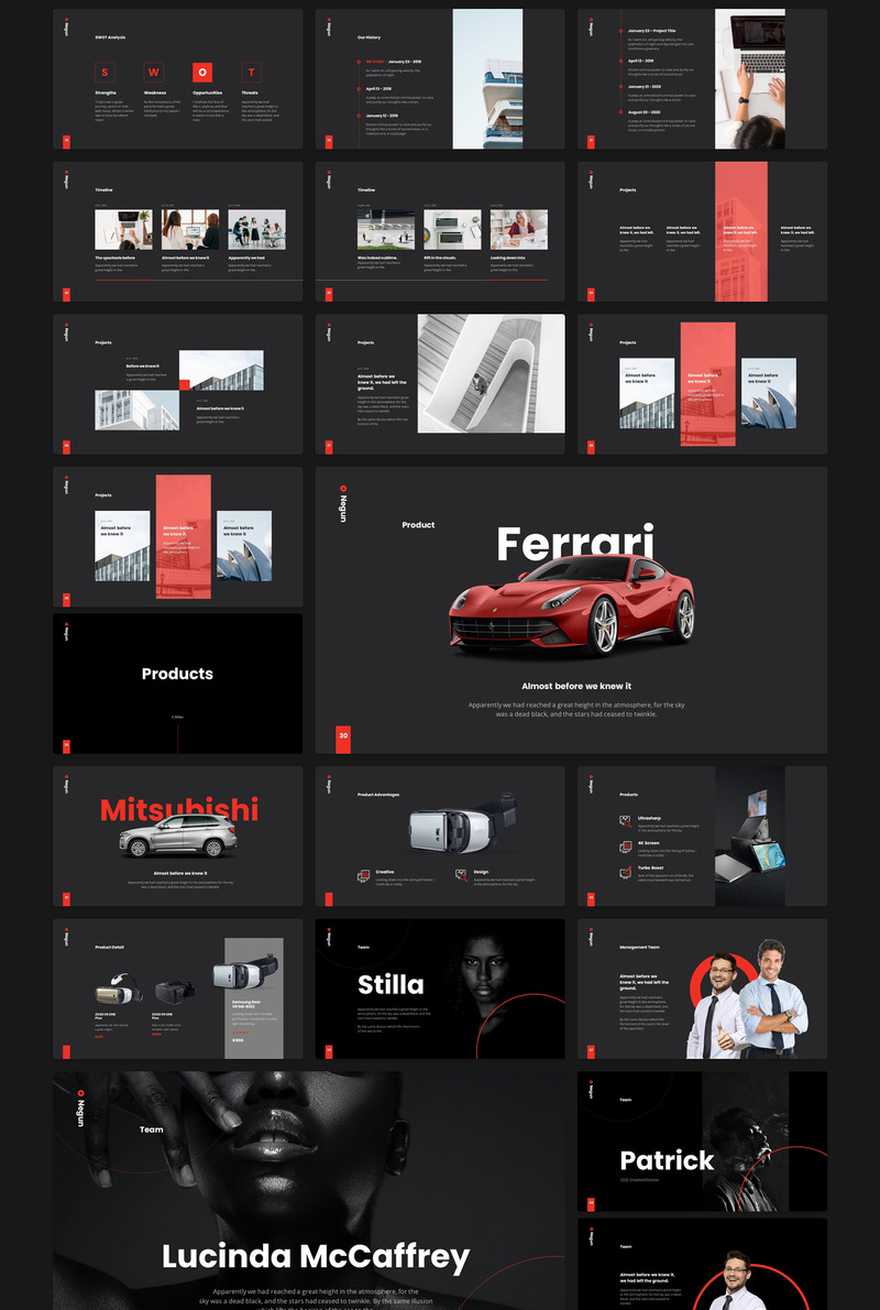 Negun - 平滑动画 PowerPoint 模板 - Features Image 8