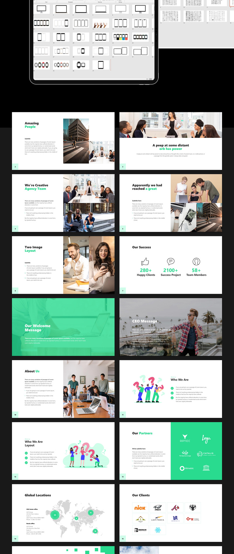 Business - Smooth Animated Presentation Bundle PowerPoint template - Features Image 2