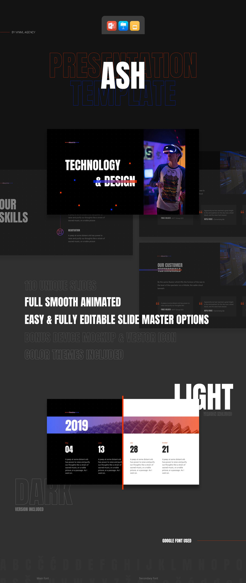 Ash Presentation - Smooth Animated Bundle PowerPoint template - Features Image 1