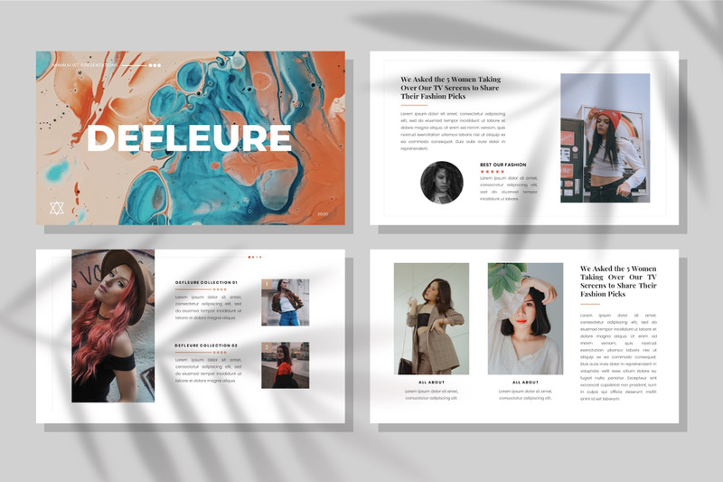 Defleure - Modello PowerPoint minimalista - Caratteristiche Immagine 1