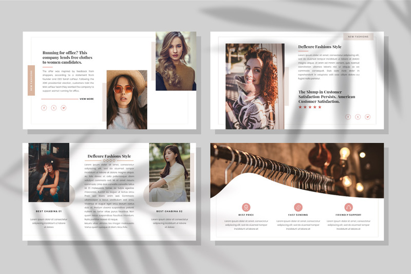 Defleure - Modello PowerPoint minimalista - Caratteristiche Immagine 2
