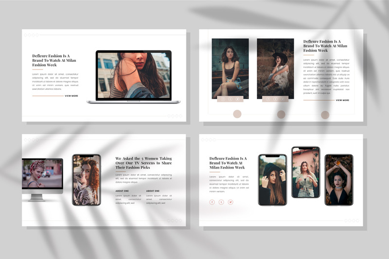 Defleure - Modello PowerPoint minimalista - Caratteristiche Immagine 7