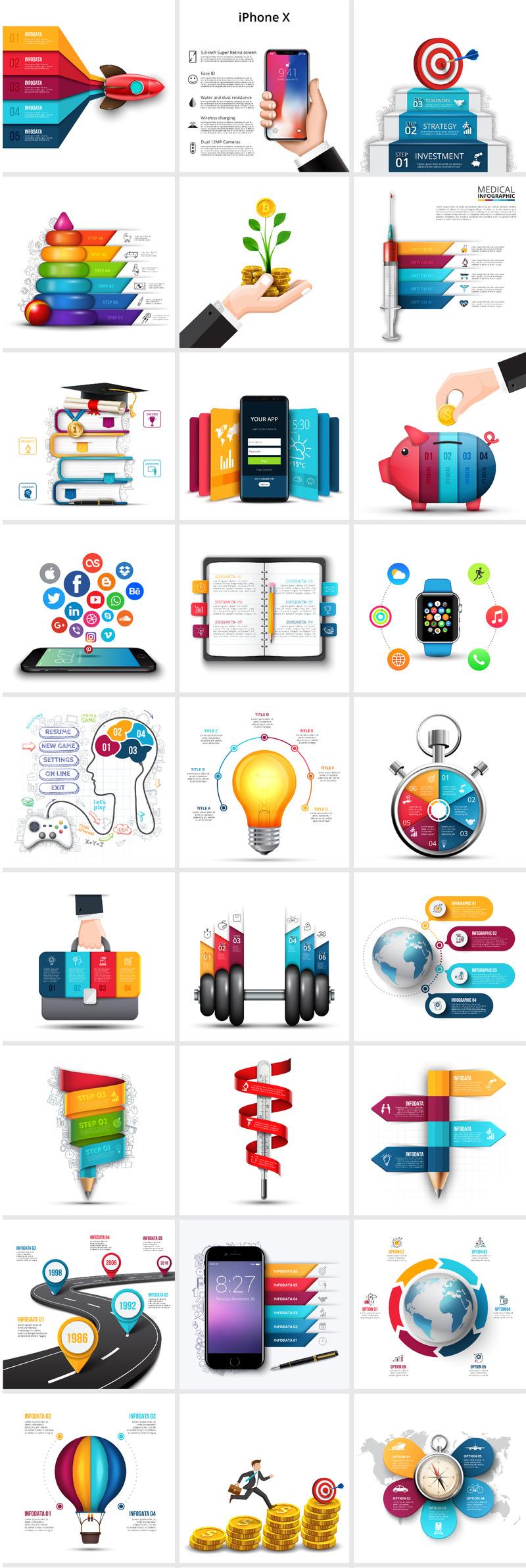 Realistic Animated Presentations Infographic Elements - Features Image 1