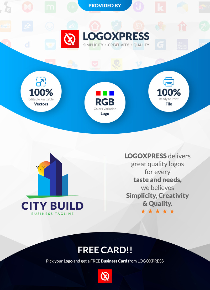 Modern City Building Real Estate Logo Design - Features Image 1