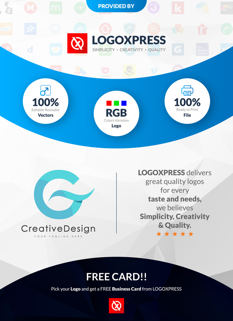 Kreativ G Letter-logotypdesign - Features Image 1
